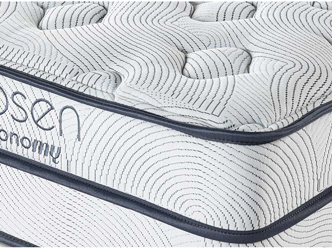 JUEGO DE DORMITORIO ROSEN CAMA EUROPEA AUTONOMY SKY BD 2 PLAZAS AZUL + SET ISSEY GRIS 6