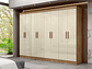 CLOSET DI PORETTI DESIGN PARIS MDF 8 PUERTAS 4 CAJONES CAFÉ CLARO - Miniatura 4