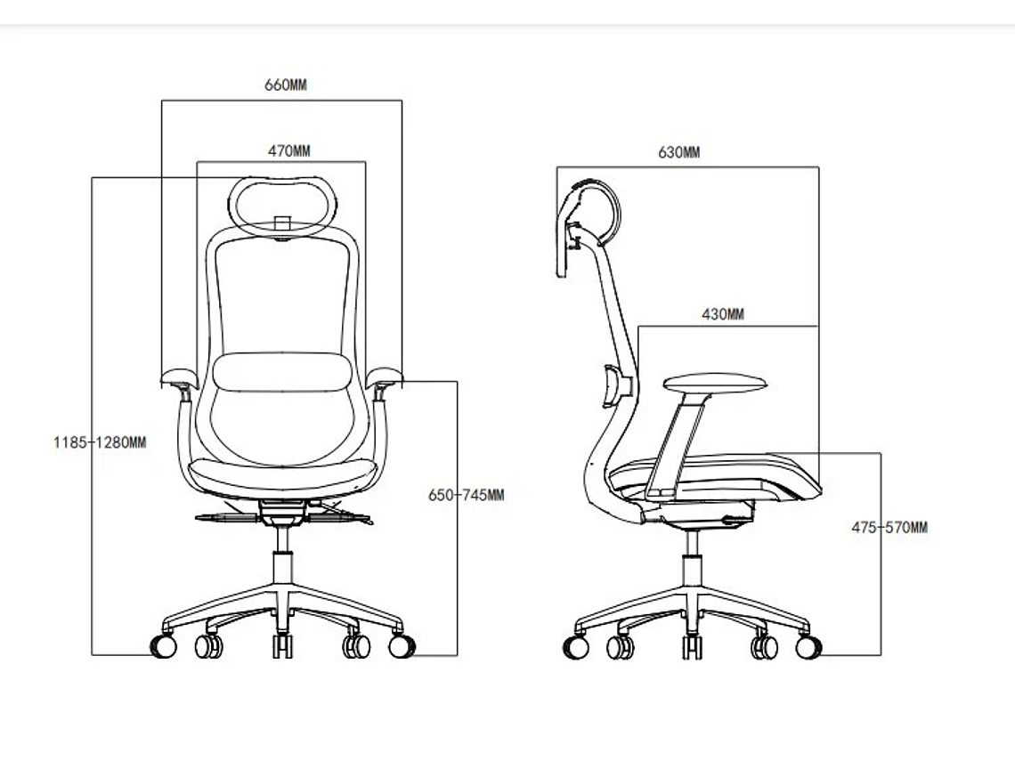 SILLA ESCRITORIO OFICINA KRONE STELLA ERGONÓMICA EJECUTIVA 6