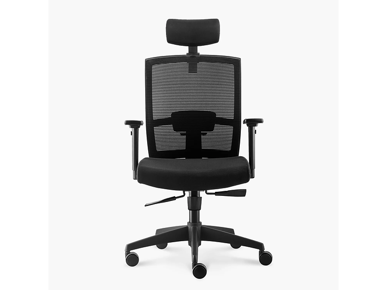 SILLA OFICINA TAYLOR SYNCRO NEGRO CON CABECERO FORM 1