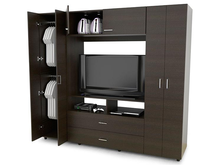 CLOSET TUHOME ENTRETENIMIENTO MANILA Z- 200 6 PUERTAS 2 CAJONES 2