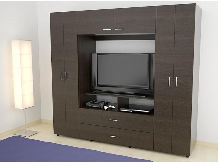 CLOSET TUHOME ENTRETENIMIENTO MANILA Z- 200 6 PUERTAS 2 CAJONES 3