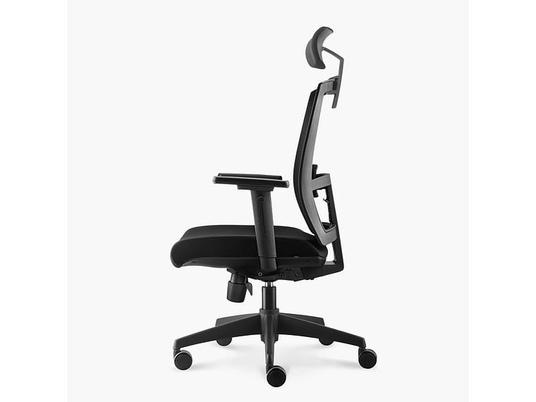 SILLA OFICINA TAYLOR SYNCRO NEGRO CON CABECERO FORM 3