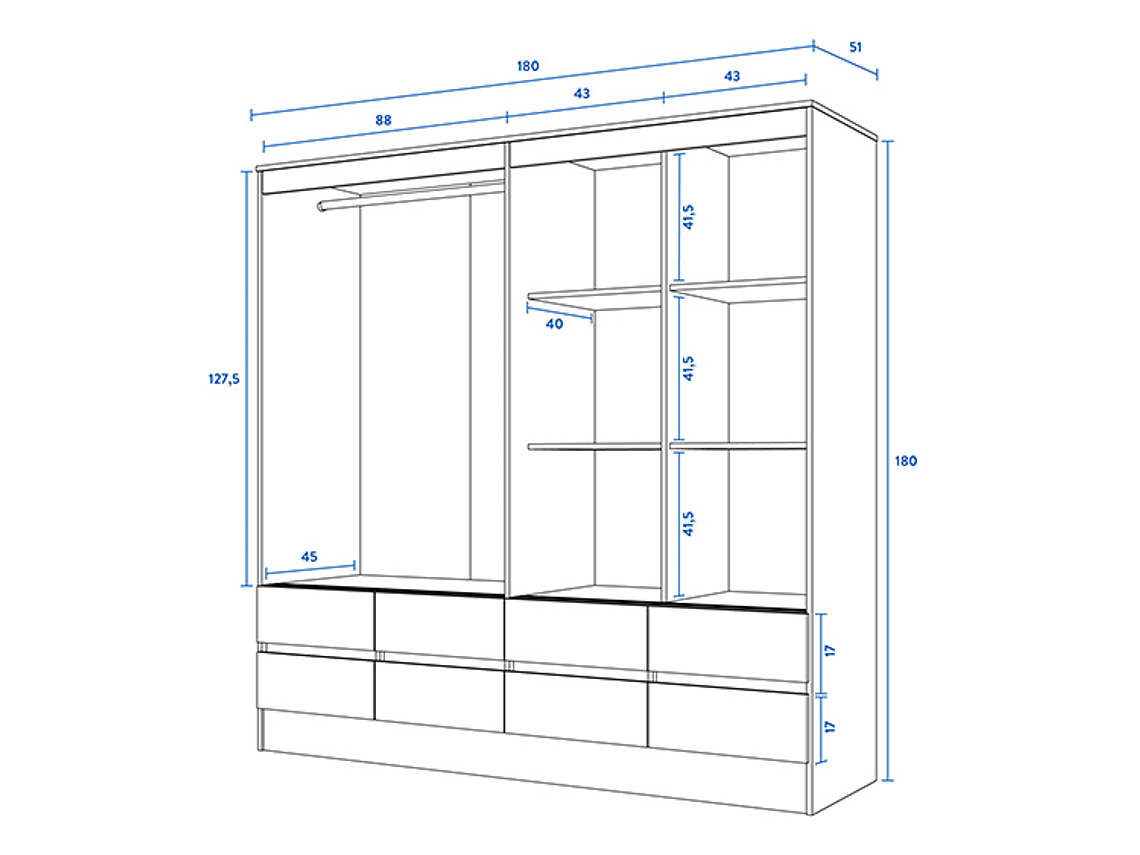CLOSET CIC MAULE CEREZO 4P BC 3