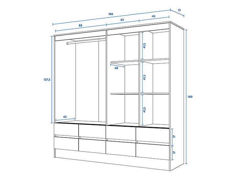 CLOSET CIC MAULE CEREZO 4P BC 3