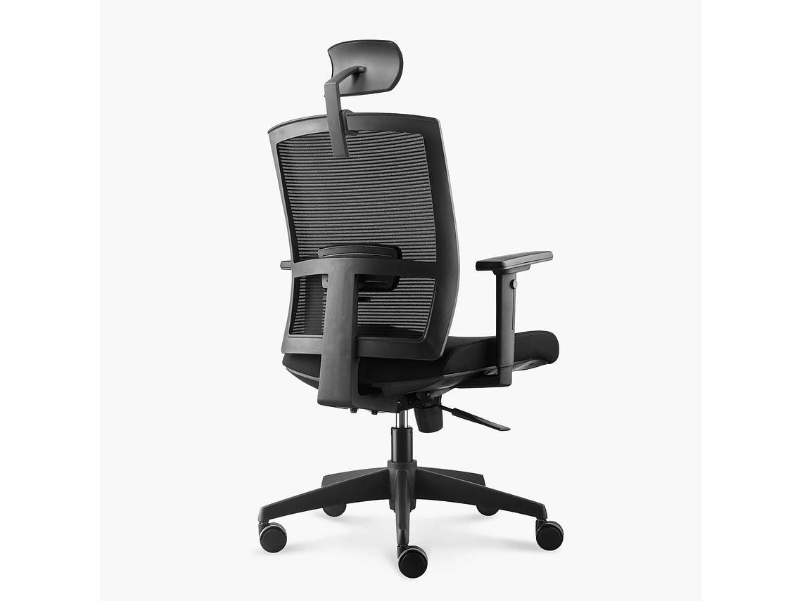 SILLA OFICINA TAYLOR SYNCRO NEGRO CON CABECERO FORM 5