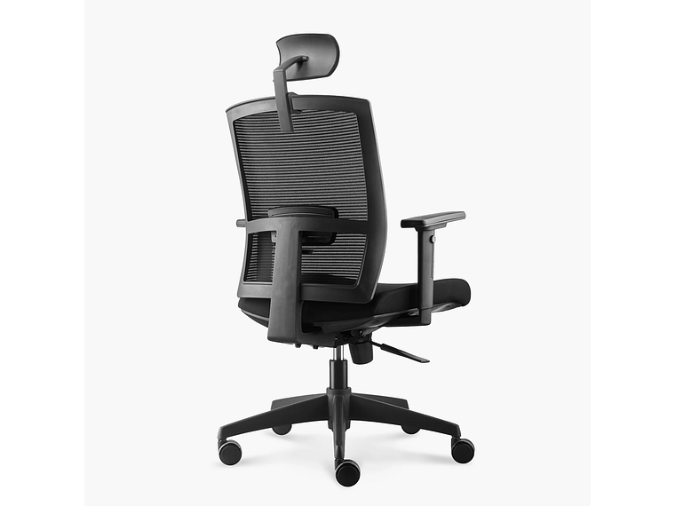 SILLA OFICINA TAYLOR SYNCRO NEGRO CON CABECERO FORM 5