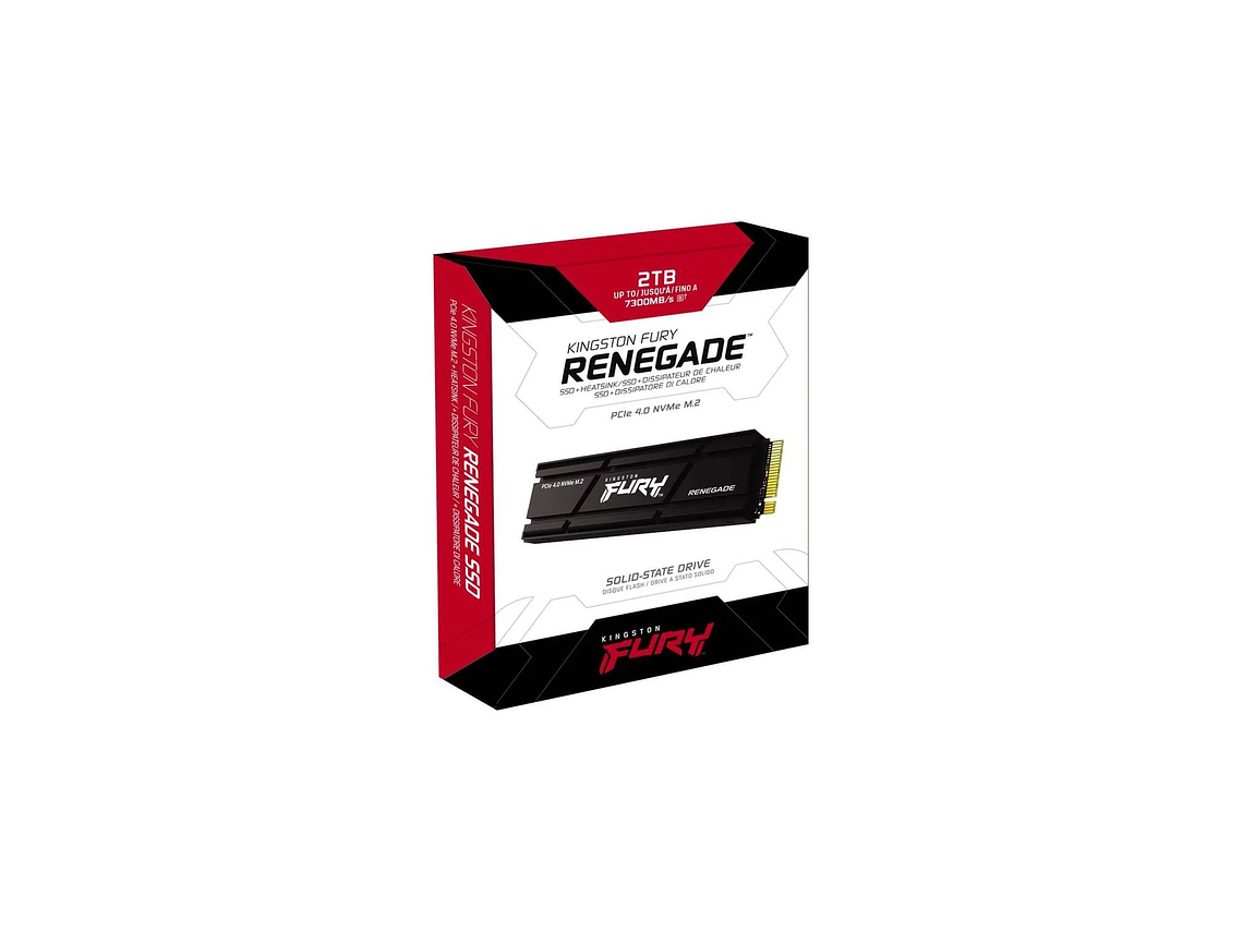 UNIDAD DE ESTADO SÓLIDO KINGSTON FURY RENEGADE, 2 TB, M.2 2280 PCIE 4.0, CON HEATSINK, PARA PS5 4