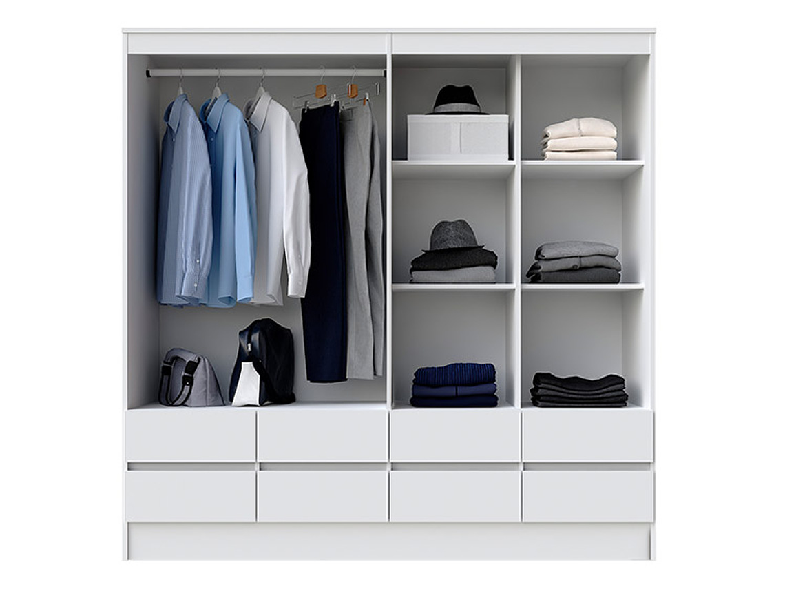 CLOSET CIC MAULE BLANCO 8C 4P 6