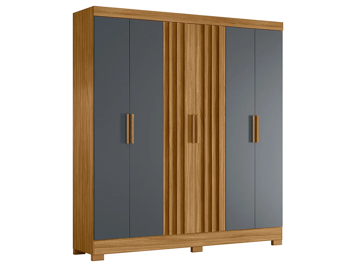 CLÓSET DI PORETTI DESIGN CINZA VALENCIA 6 PUERTAS 2 CAJONES CAFÉ 1