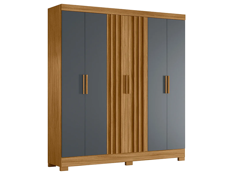 CLÓSET DI PORETTI DESIGN CINZA VALENCIA 6 PUERTAS 2 CAJONES CAFÉ 1