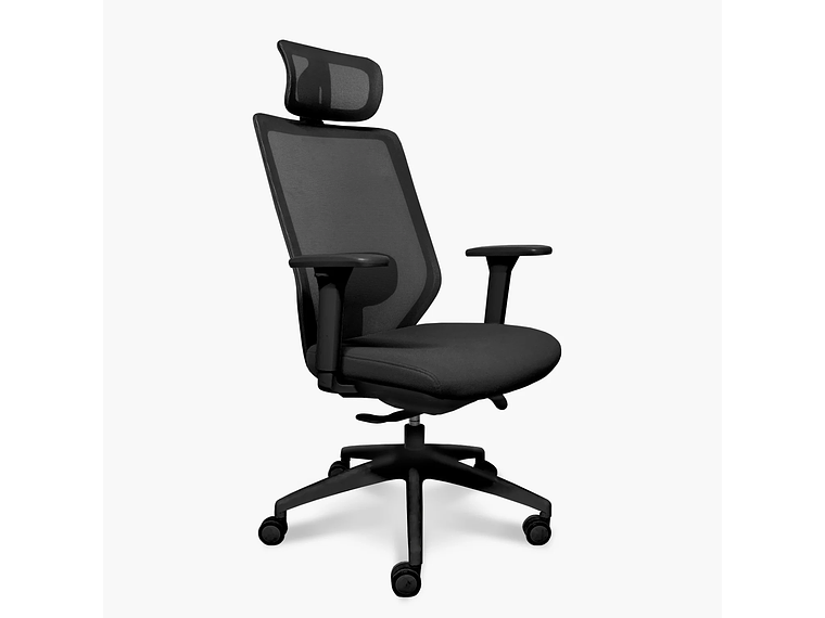 SILLA OFICINA FOCUS NEGRO CON CABECERO FORM 2