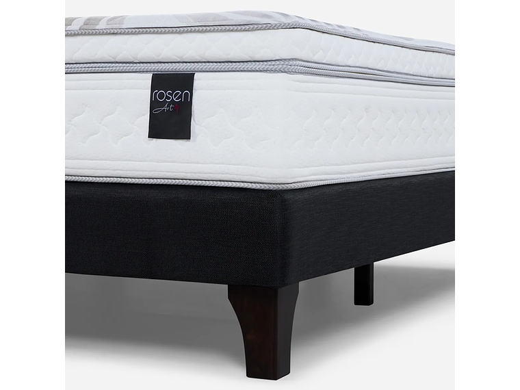 JUEGO DE DORMITORIO ROSEN ART 4 2PL B/D + RESPALDO ISSEY GRAFITO 5