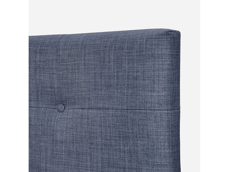 CAMA EUROPEA CLASSIQUE+ 2 PLAZAS +RESPALDO Y VELADORES DENIM 4