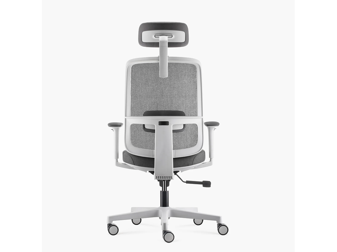 SILLA OFICINA LOTTO CON CABECERO GRIS CLARO FORM 3