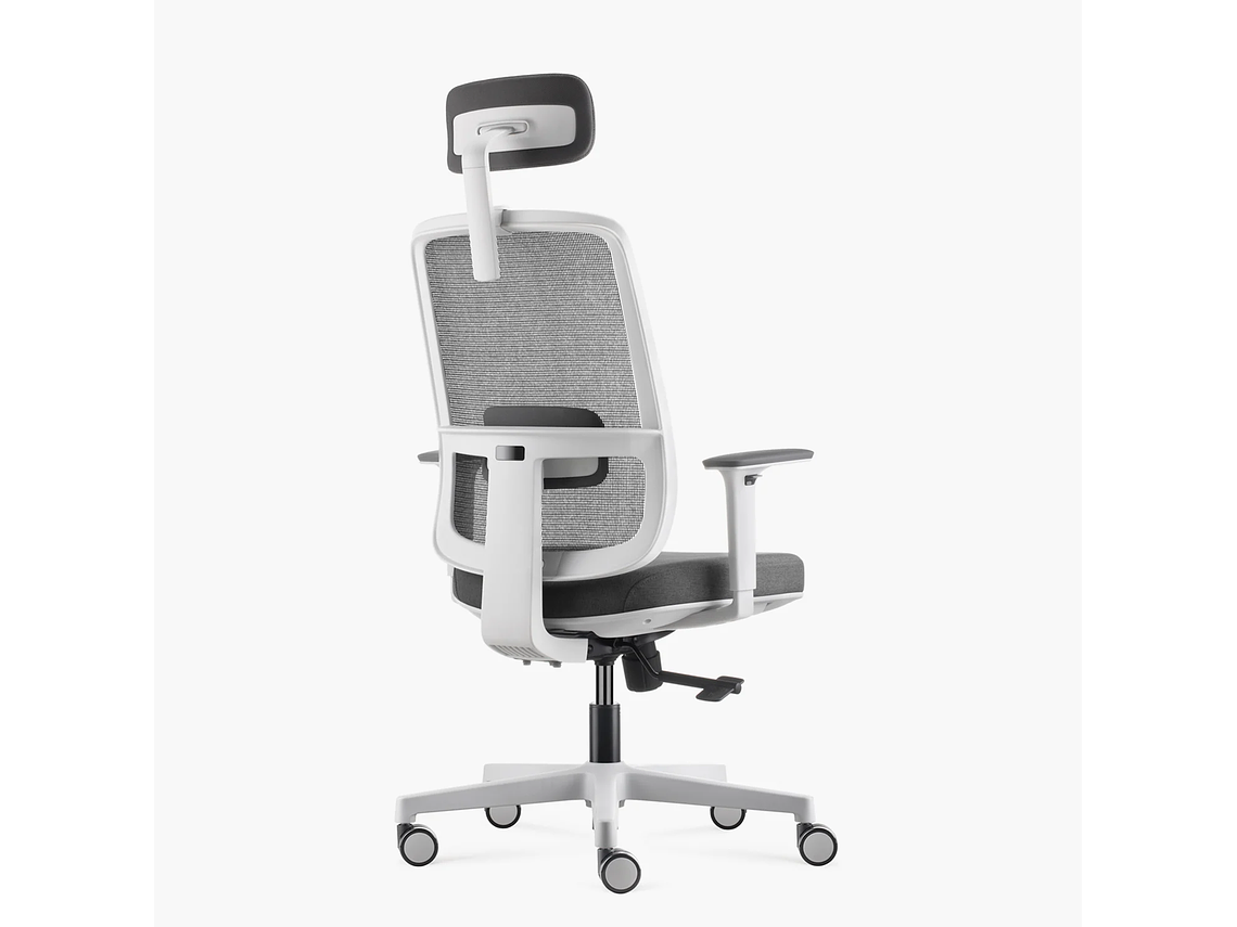 SILLA OFICINA LOTTO CON CABECERO GRIS CLARO FORM 4