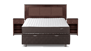 JUEGO DE DORMITORIO ROSEN CAMA BOXET ERGO T 2 PLAZAS + SET RACHEL