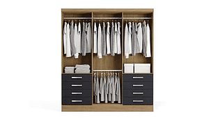 CLÓSET YARDAS 6 PUERTAS 8 CAJONES AGUSTINA ANGELÍN