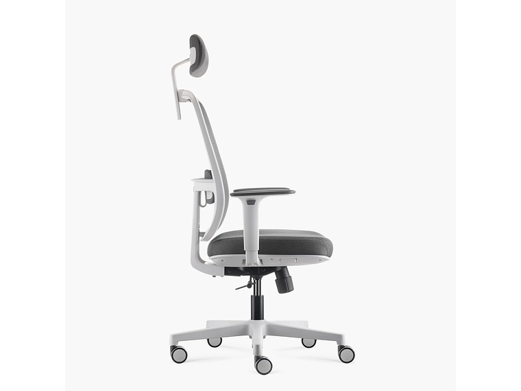 SILLA OFICINA LOTTO CON CABECERO GRIS CLARO FORM 5