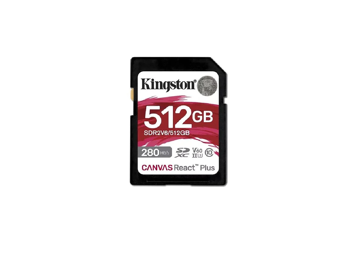 TARJETA DE MEMORIA SD KINGSTON CANVAS REACT PLUS V60 512GB 1