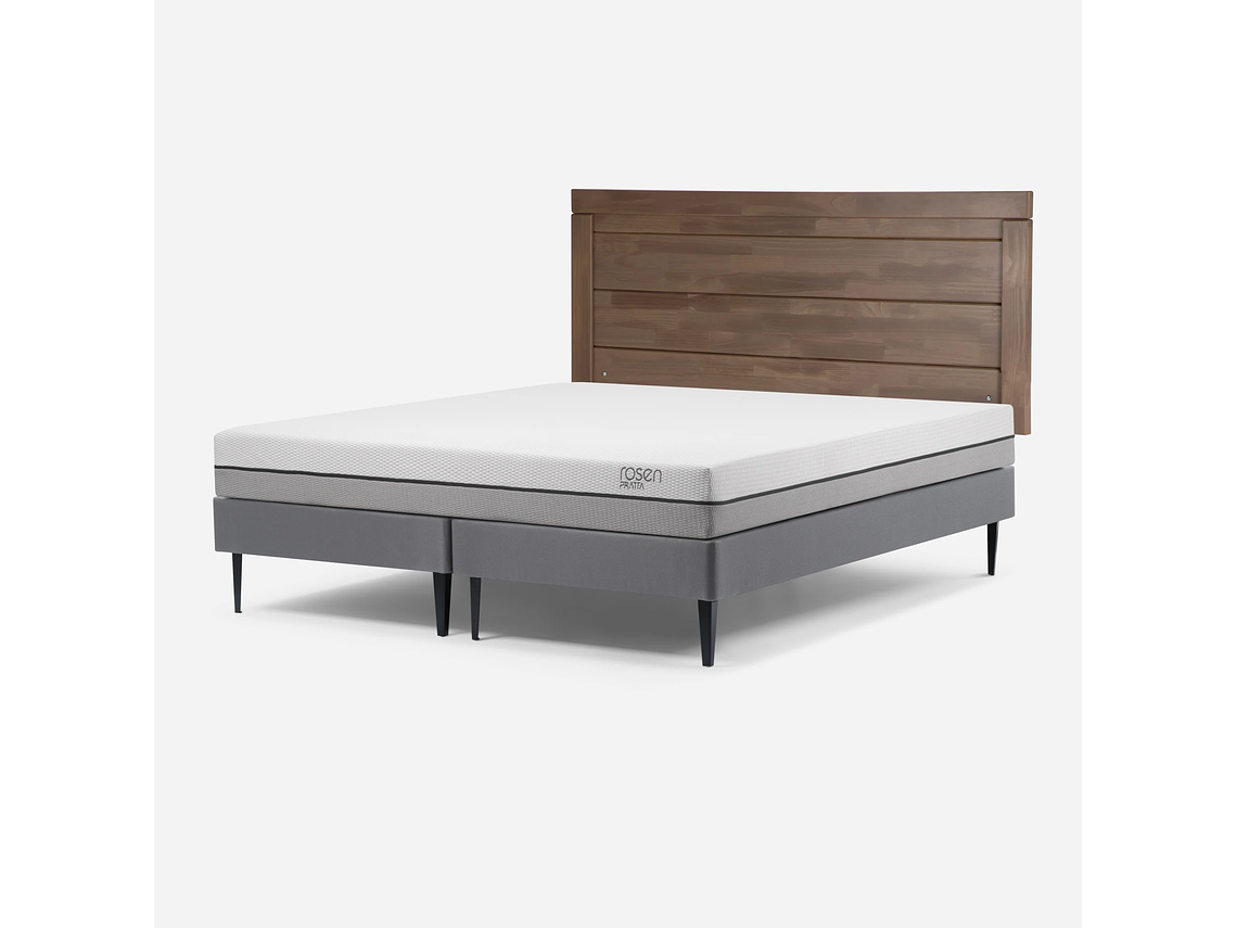 CAMA EUROPEA PRATTA 2 PLAZAS BD PATA ACERO+ RESPALDO SICILIA 2