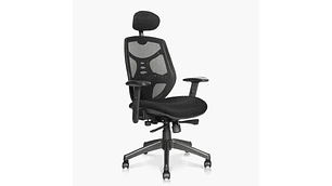 SILLA OFICINA IDENTITY BASE NYLON C/CABECERO NEGRO FORM