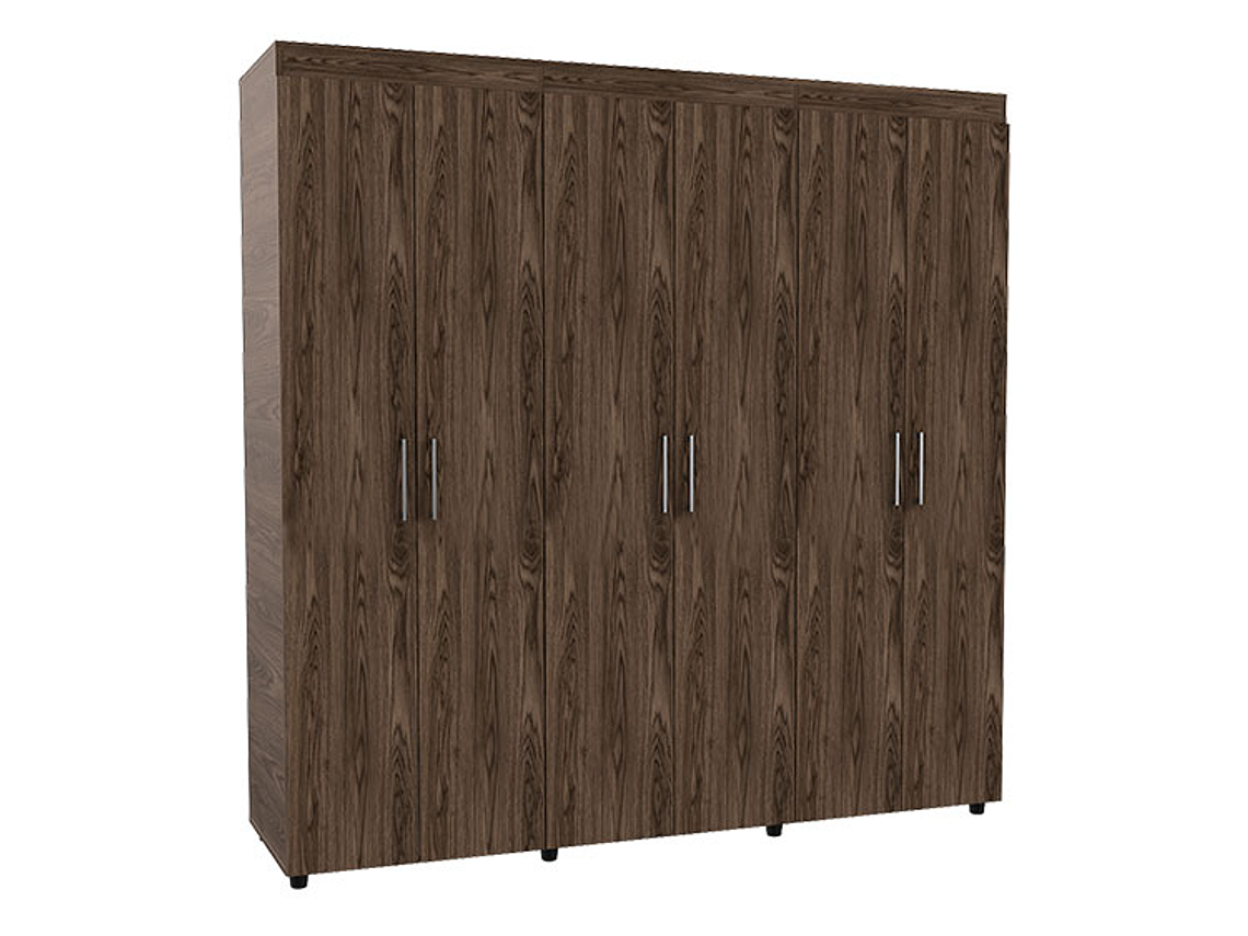 CLOSET TUHOME AMATISTA 6 PUERTAS 2 CAJONES COÑAC 1