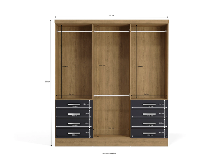 CLÓSET YARDAS 6 PUERTAS 8 CAJONES AGUSTINA ANGELÍN 6