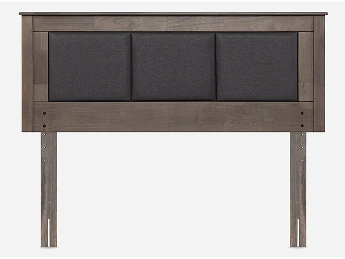 JUEGO DE DORMITORIO ROSEN CAMA EUROPEA ART 4 BD 2 PLAZAS + RESPALDO RACHEL GRIS 3