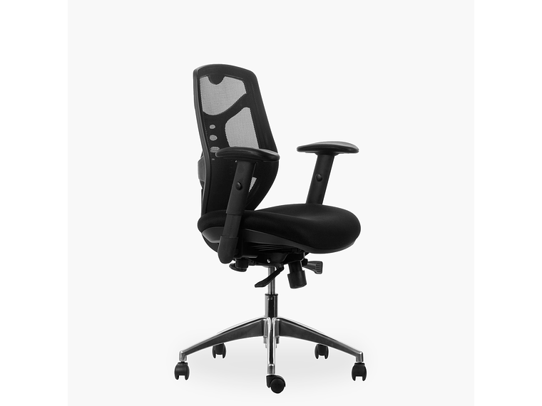 SILLA ESCRITORIO IDENTITY BASE ALUMINIO NEGRO FORM 2