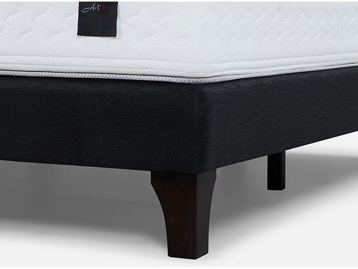 JUEGO DE DORMITORIO ROSEN CAMA EUROPEA ART 4 BD 2 PLAZAS + RESPALDO RACHEL GRIS 5