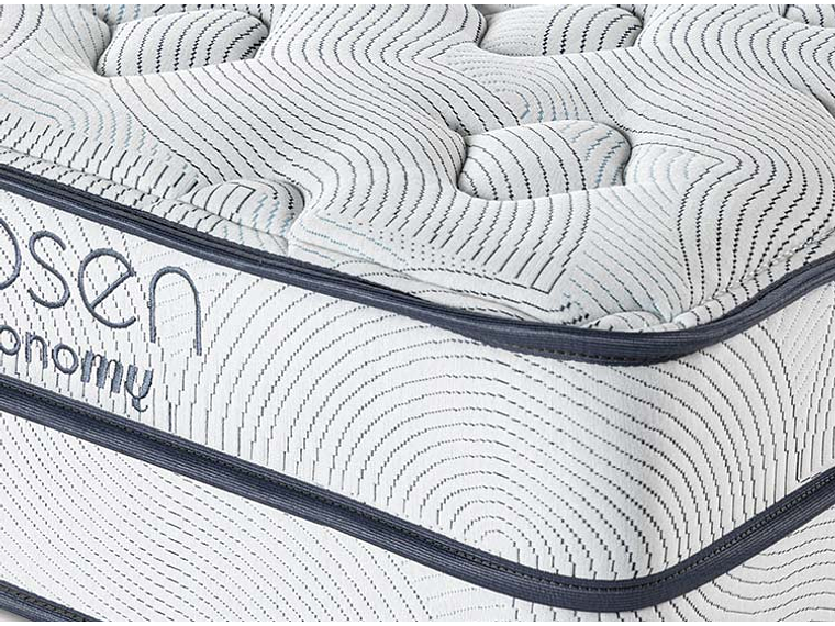 JUEGO DE DORMITORIO ROSEN CAMA EUROPEA AUTONOMY SKY BD 2 PLAZAS AZUL + SET RACHEL 6