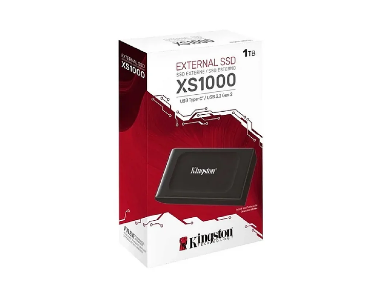 DISCO DURO EXTERNO KINGSTON XS1000 2TB USB 3.2 GEN 2 NEGRO 2