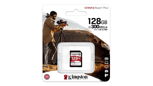TARJETA MEMORIA SD KINGSTON CANVAS REACT PLUS 128GB 300MB/S