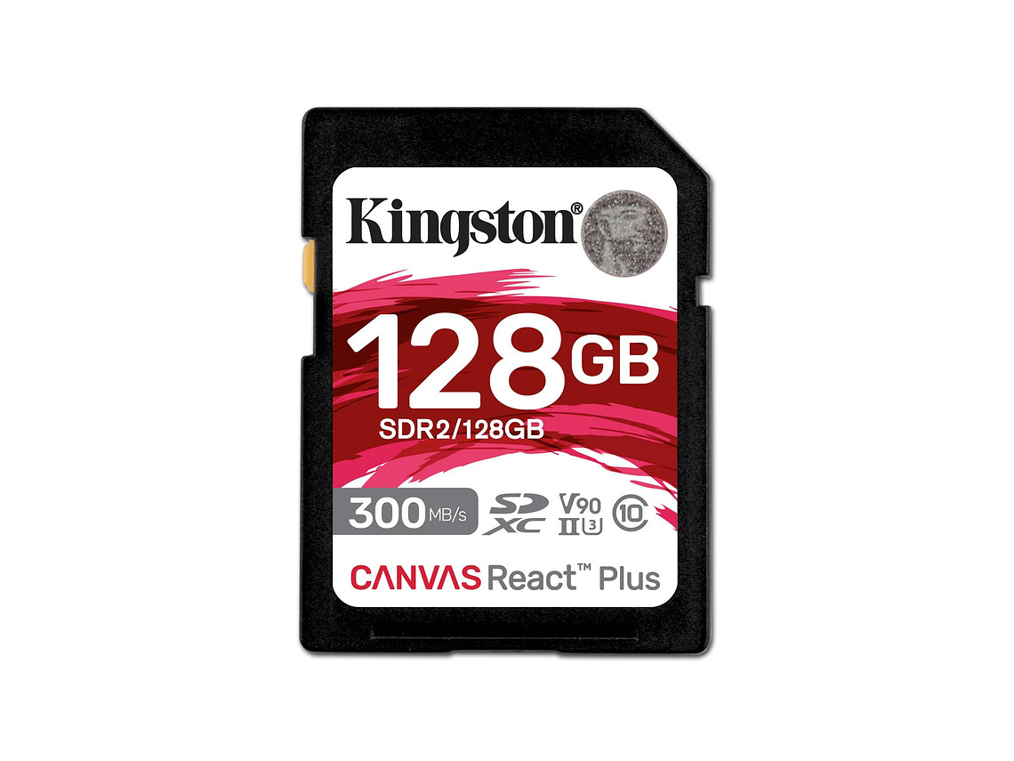 TARJETA MEMORIA SD KINGSTON CANVAS REACT PLUS 128GB 300MB/S 2