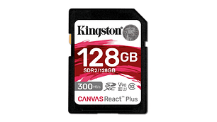 TARJETA MEMORIA SD KINGSTON CANVAS REACT PLUS 128GB 300MB/S