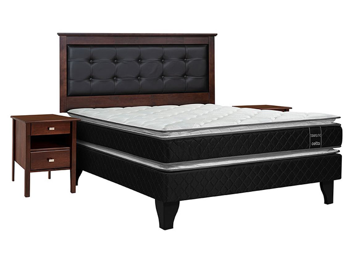 JUEGO DE DORMITORIO CELTA CAMA EUROPEA TERAPEUTIC 2 PLAZAS + SET TOLEDO 1