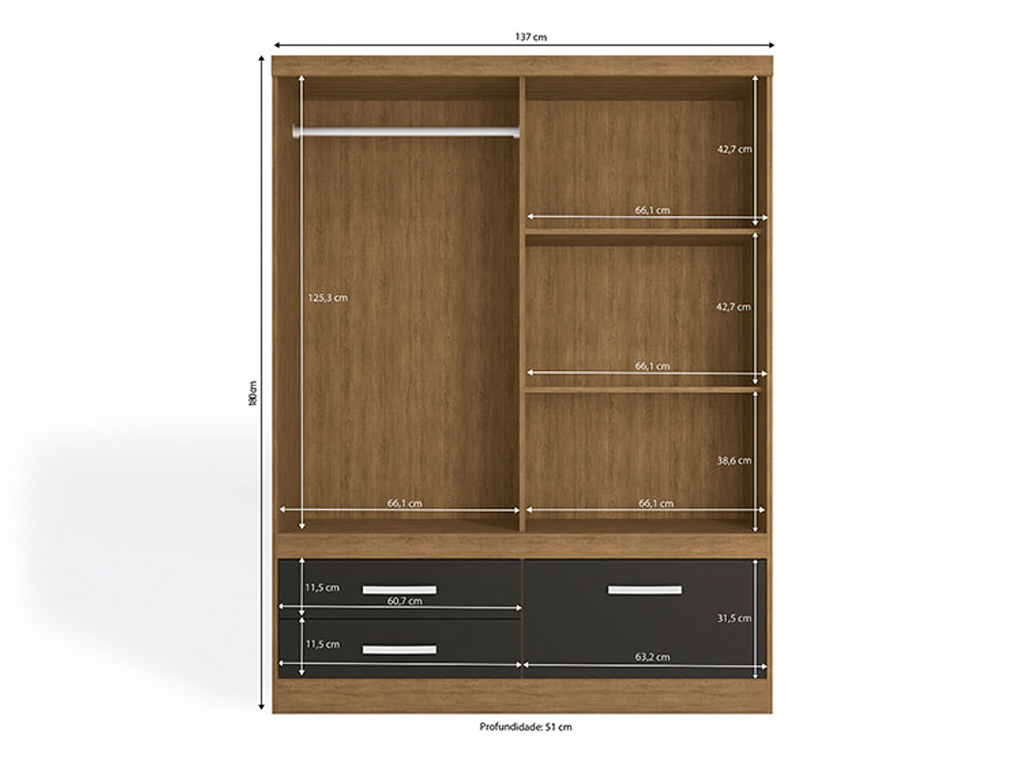 CLOSET  HOME S582 TECA NEGRO 6