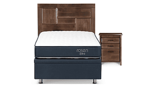 JUEGO DE DORMITORIO ROSEN CAMA BOXET UPLINE 1 PLAZA + SET DOLCE