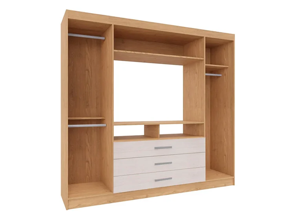 CLOSET YARDAS G584 CARVALLE ASPEN 2 PUERTAS 3 CAJONES BLANCO 4