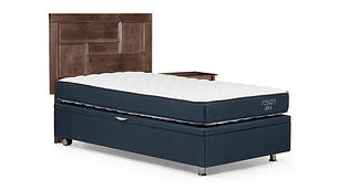 JUEGO DE DORMITORIO ROSEN CAMA BOXET UPLINE 1 PLAZA + SET DOLCE