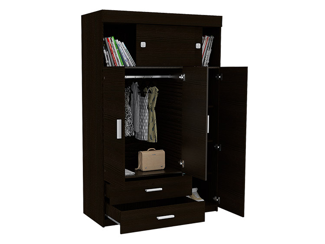 CLOSET TUHOME MANILA WENGUE 5 PUERTAS 2 CAJONES 2