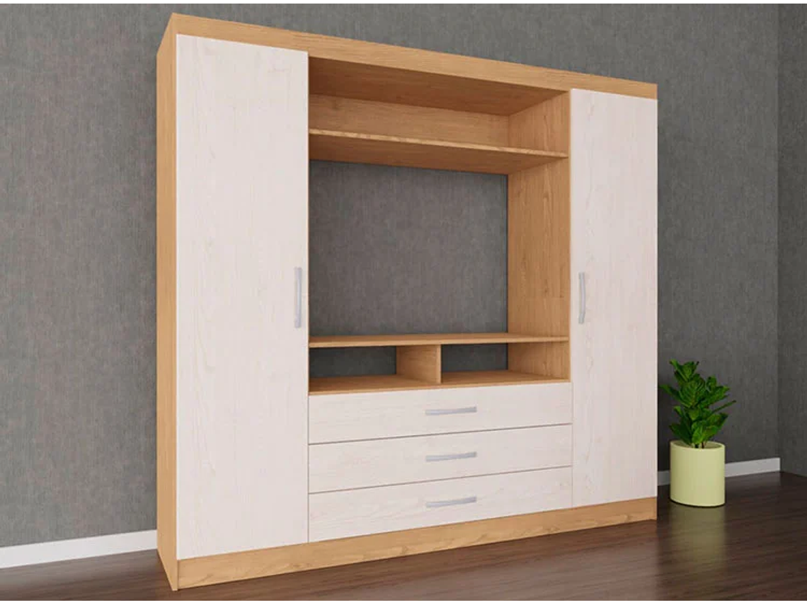 CLOSET YARDAS G584 CARVALLE ASPEN 2 PUERTAS 3 CAJONES BLANCO 5