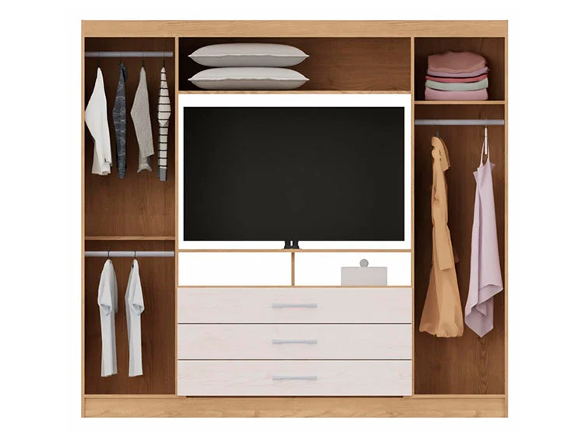 CLOSET YARDAS G584 CARVALLE ASPEN 2 PUERTAS 3 CAJONES BLANCO 6