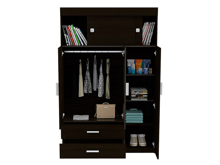 CLOSET TUHOME MANILA WENGUE 5 PUERTAS 2 CAJONES 4