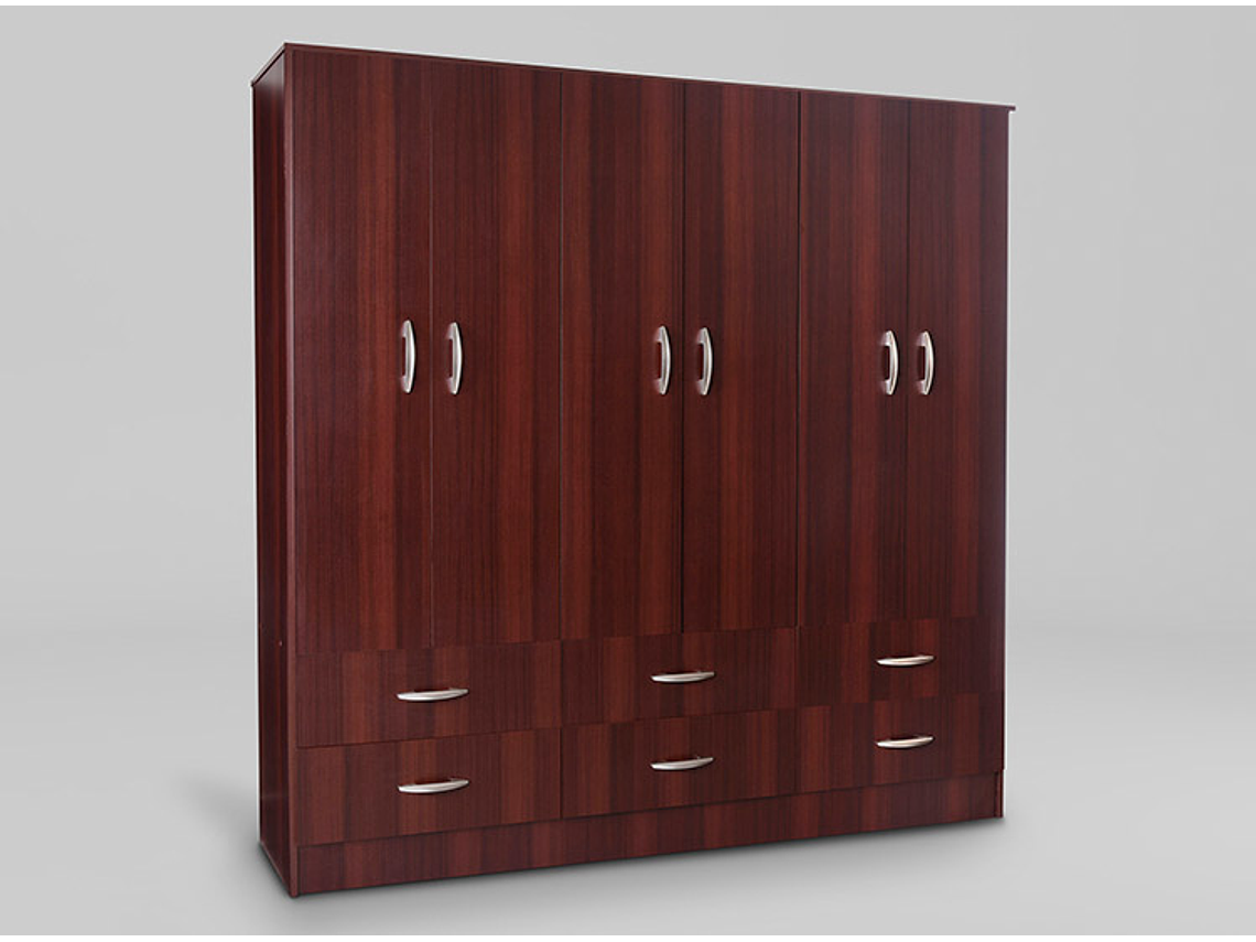 CLOSET CIC MAIPO 6 PUERTAS / 6 CAJONES 180 CM WENGUE 1