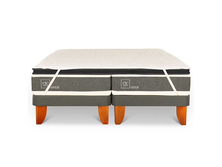 DUPLEX CAMA EUROPEA CIC ORTOPEDIC 1PL + TOPPER PREMIUM + CUBRE COLCHÓN 1