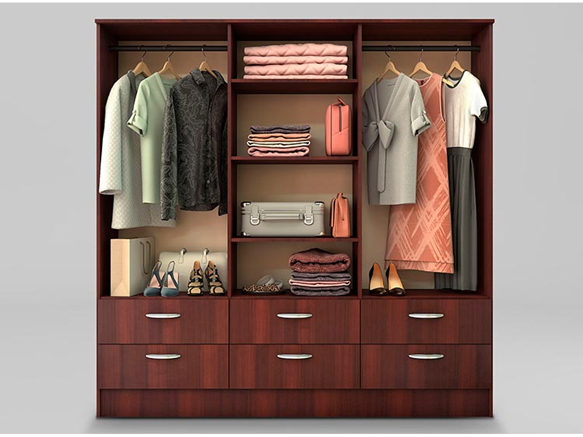 CLOSET CIC MAIPO 6 PUERTAS / 6 CAJONES 180 CM WENGUE 3