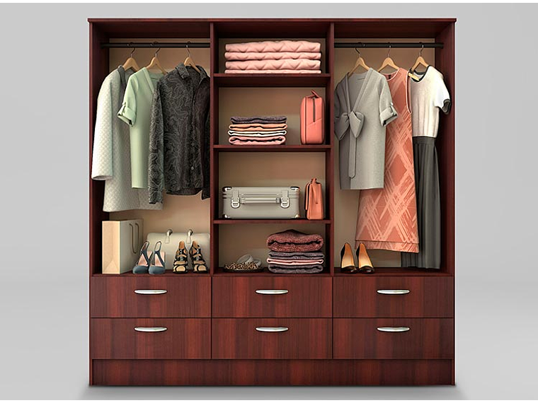 CLOSET CIC MAIPO 6 PUERTAS / 6 CAJONES 180 CM WENGUE 3