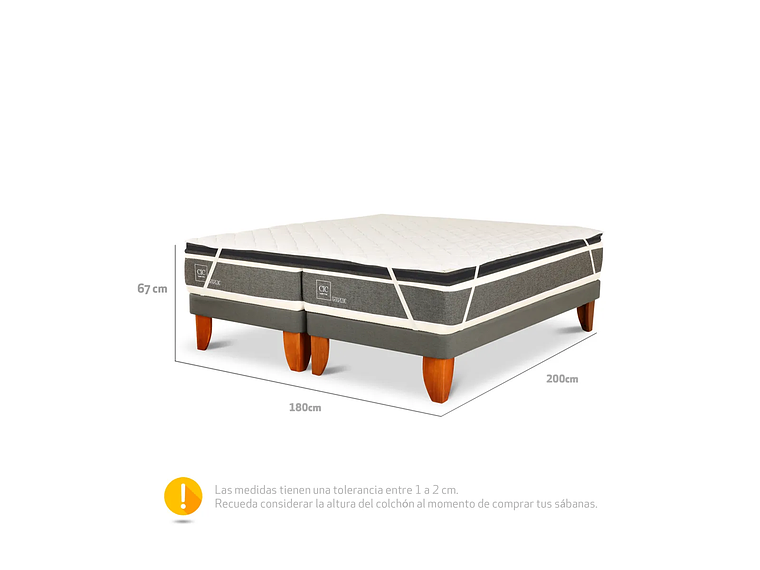 DUPLEX CAMA EUROPEA CIC ORTOPEDIC 1PL + TOPPER PREMIUM + CUBRE COLCHÓN 3